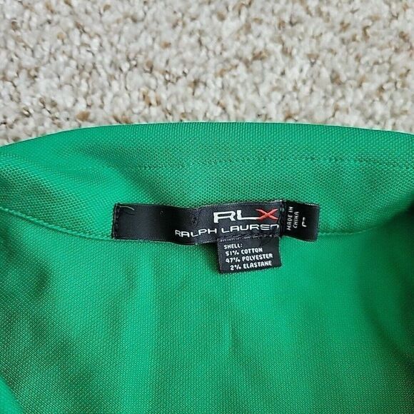 RLX Ralph Lauren Polo Shirt Mens Large Green Short Sleeve Golf Logo - Picture 2 of 8